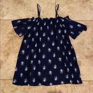 Navy blue summer top